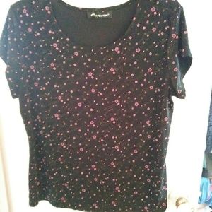 Black Floral Blouse